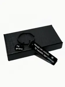 Drive Safe Keychain Gift Set, Cute Letter Pattern Design, Perfect Birthday & Father's Day Present, Spanish Style Outdoor Accessory