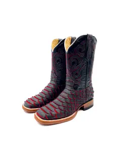 Cowboy Boot Red Python