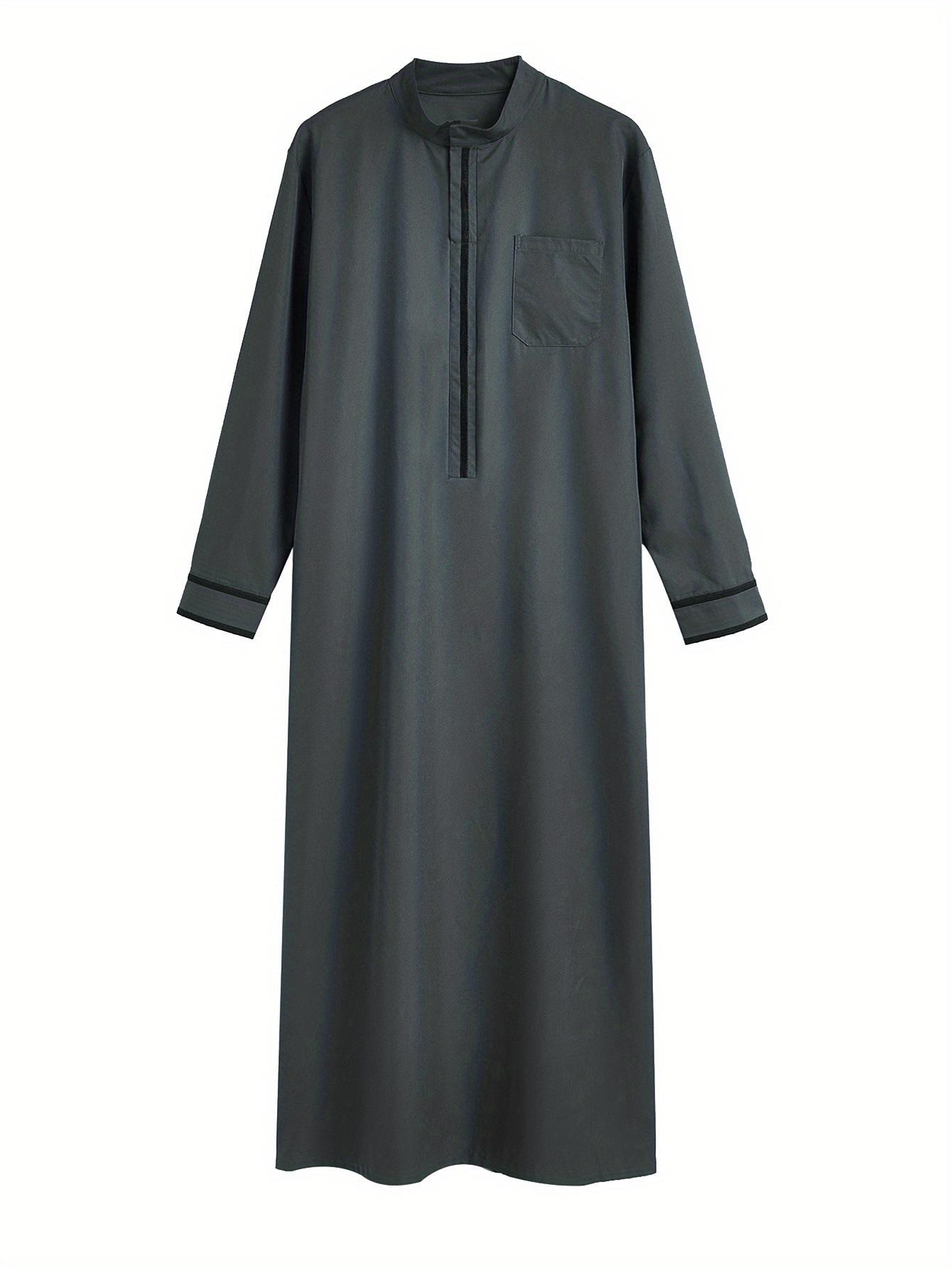 Men's Traditional Chinese Long-Sleeved Robe, Menswear for Special Occasions