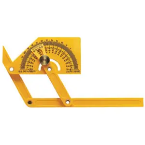 General Tools 29 Brass Protractor & Angle Finder, 3.55 x 3.75 x 0.02 in, Fine Black Graduations, Professional Office & School Protractors