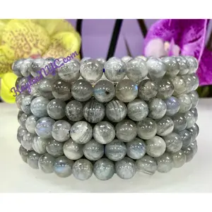 Wholesale 6 Pcs Natural Labradorite Bracelet 6mm 7.5” Healing Energy Crystal