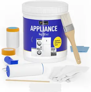 DWIL Appliance Paint for Refrigerator - Water Based Refrigerator Paint, Interior, for Plastic and Metal Surface in Dishwasher, Dryer, Microwave, Oven, 32oz(with tools)