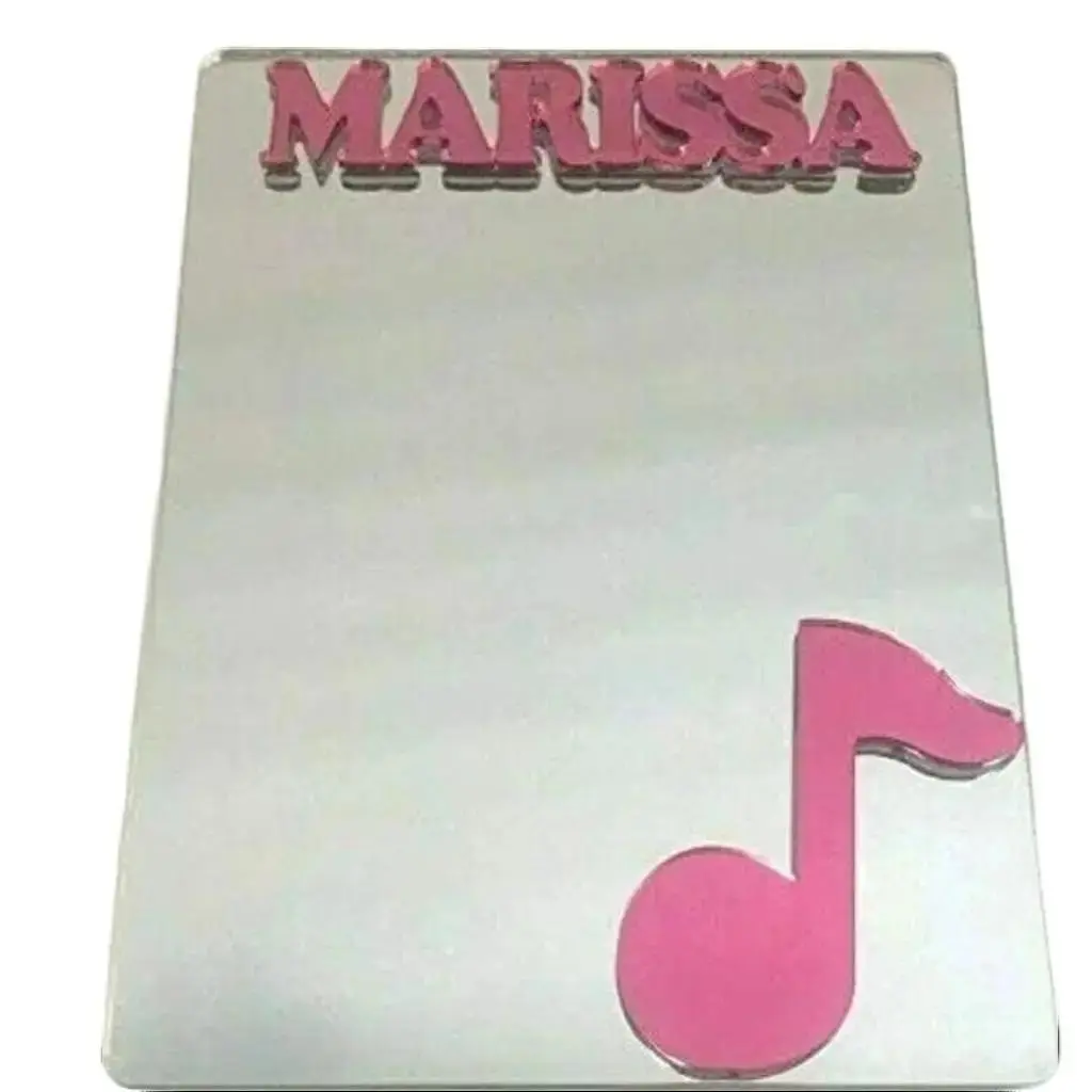 Personalized Music Note Locker Mirror Magnet – Custom Back to School Magnetic Mirror for Sports Locker, Band Locker, School Gym, Fridge, or Refrigerator Decor