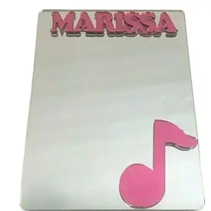 Personalized Music Note Locker Mirror Magnet – Custom Back to School Magnetic Mirror for Sports Locker, Band Locker, School Gym, Fridge, or Refrigerator Decor