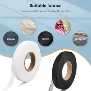 140 Yards Iron on Hemming Tape 2 Rolls 0.59 inch No Sew Fusible Adhesive Wonder Web for Curtains Pants Clothes Sewing Projects Fabric