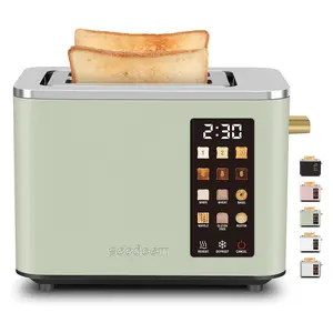 Toaster 2 Slice, Touch Control Screen, Smart Stainless Toaster, 6 Shade Setting, 6 Bread Selection, Countdown, Removable Crumb Tray, 900W, Mint Green