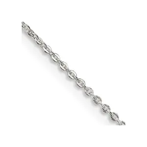 Sterling Silver 0.9MM . Flat Link Cable Chain Necklace Womens Gold Chain Available in 16-24 Inch Lengths