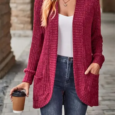Knitted Cardigan Red Cardigan Primark Primark Chocolate