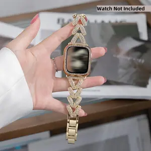 Creative Bracelet Watch Band (Band Only), 1 Count Adjustable Smart Watch Straps Watch Band for Women, Replaceable Metal Watch Band for Watch 8/7/6/5/4/3/2/1