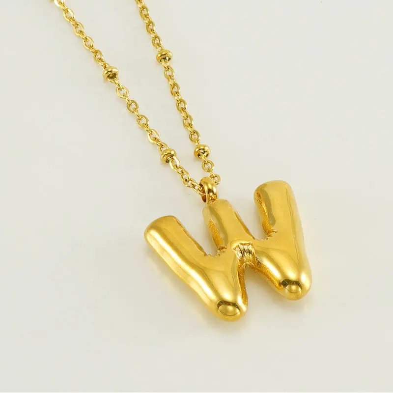 Gold W (with chain)