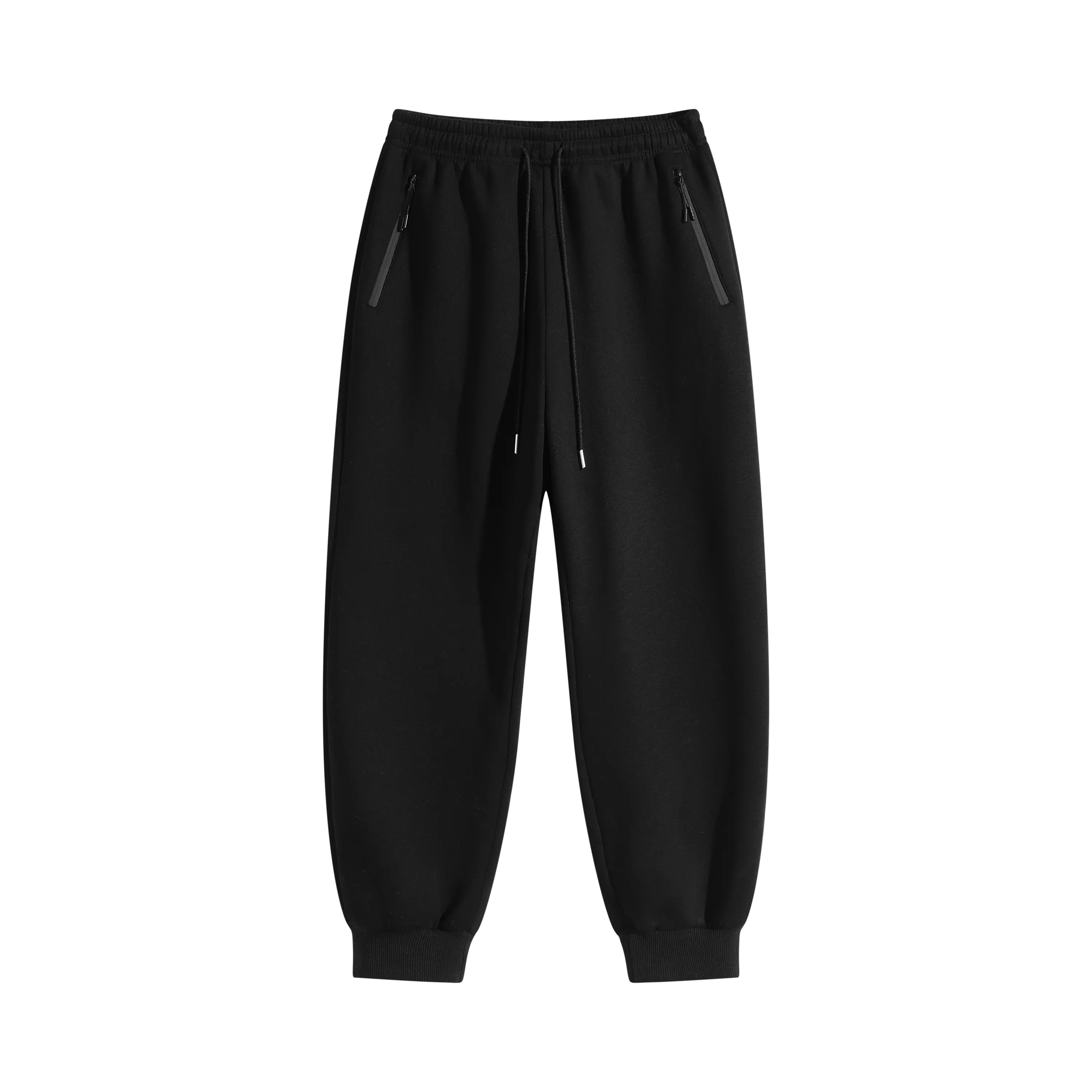3-Piece Set Breathable Cotton Track Joggers, Elastic Waist Cuffed Sweatpants with Anti-Theft Zippered Pockets 3-Piece Set Breathable Cotton Track Joggers, Elastic Waist Cuffed Sweatpants with Anti-Theft Zippered Pockets
