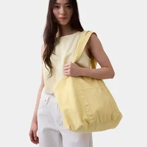 GAP Vintage Logo Tote Bag Unisex – Large Canvas Shoulder Bag, Casual Streetwear, Everyday Carry, School Work Travel Bag