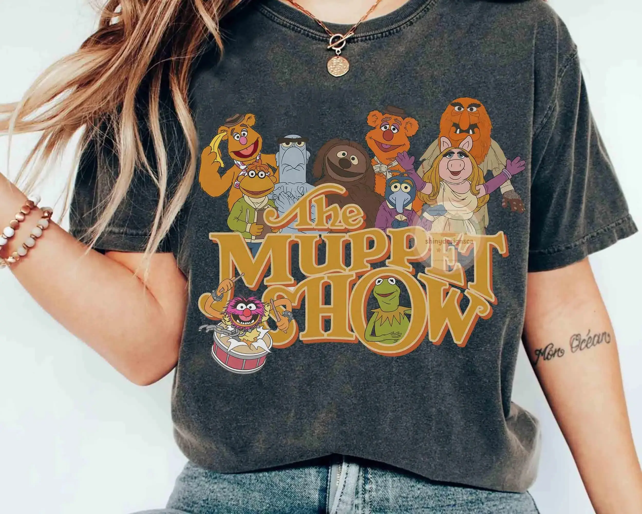 The Muppet Show 50th Anniversary Logo & Muppets Comfort Colors shirt, Kermit Miss Piggy Electric Mayhem shirt