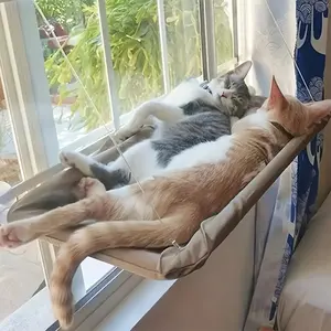 Cat Window Hammock Bed - A Comfortable, Cloud-Like Spot for Your Cat'S Naps - Stably Installed, Improves Cats' Perspective - Ideal Space-Efficient Option for Cat Enthusiasts