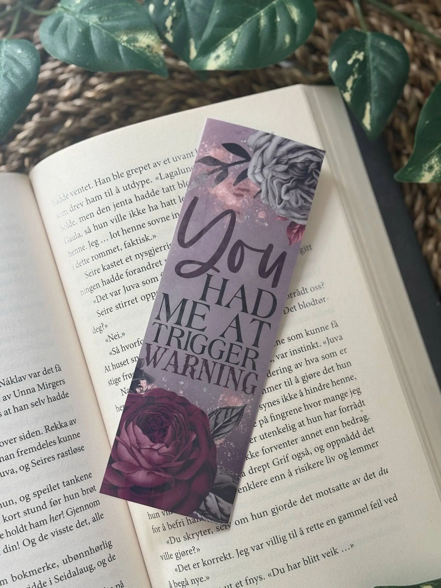 You had me at trigger warning - dark romance bookmark