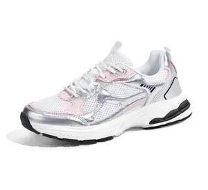 LUCKY STEP Women's Platform Chunky Fashion Sneakers Mesh Casual Running Tennis Workout Sport Work Trendy Athletic Walking Shoes Breathable Mesh Upper High-Density Foam Insole