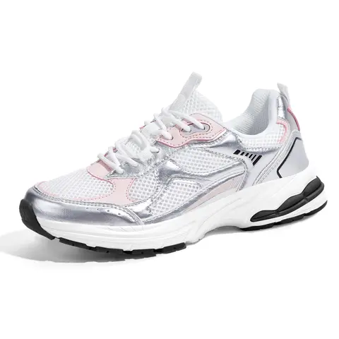 LUCKY STEP Women's Low Top Platform Chunky Mesh Breathable Lightweight Athletic Sneakers - Cute Women's Shoes, Active Casual Trainers for Work, Walk
