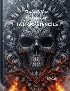 Skull,Gothic,Traditional tattoo stencils: Tattoo designs