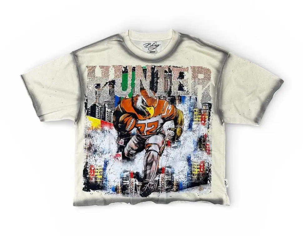 BKYS 'Hunter' Cropped Rhinestone T-Shirt (OFF White) T1402