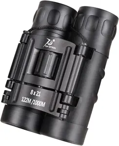 8×21 Compact Binoculars – Ultra-Lightweight Pocket-Sized with 8X Magnification, 21mm Objective Lens, FMC Coating, for Birdwatching Concerts Travel Sports Hiking, Adults & Kids