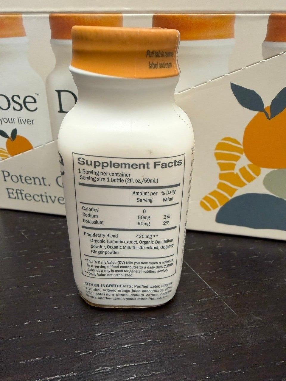 DOSE For Your Liver Organic Daily Detox Shots 2oz | Turmeric Milk Thistle Dandelion Liver Cleanse & Detox Support, USDA Organic, 2/6/12 Pack DOSE For Your Liver Organic Daily Detox Shots 2oz | Turmeric Milk Thistle Dandelion Liver Cleanse & Detox Support, USDA Organic, 2/6/12 Pack