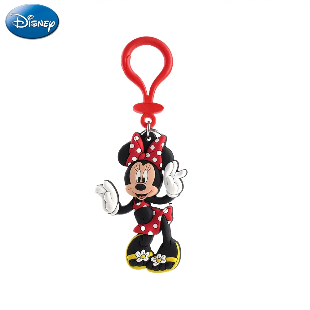 1PC Disney Official License Minnie Donald Duck PVC Key Chain Charm Jewelry for Family Friends As Gifts Car Key Pendant cartoon image Keychain For Bags bag charms Bag Decoration Authentic Keychain Cute Keychain Accessory