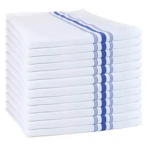 Bistro Napkins, Soft Spun Polyester, 18x22 in., Striped, 10 Colors, Buy a 12-Pack or Buy Bulk Cases of 120
