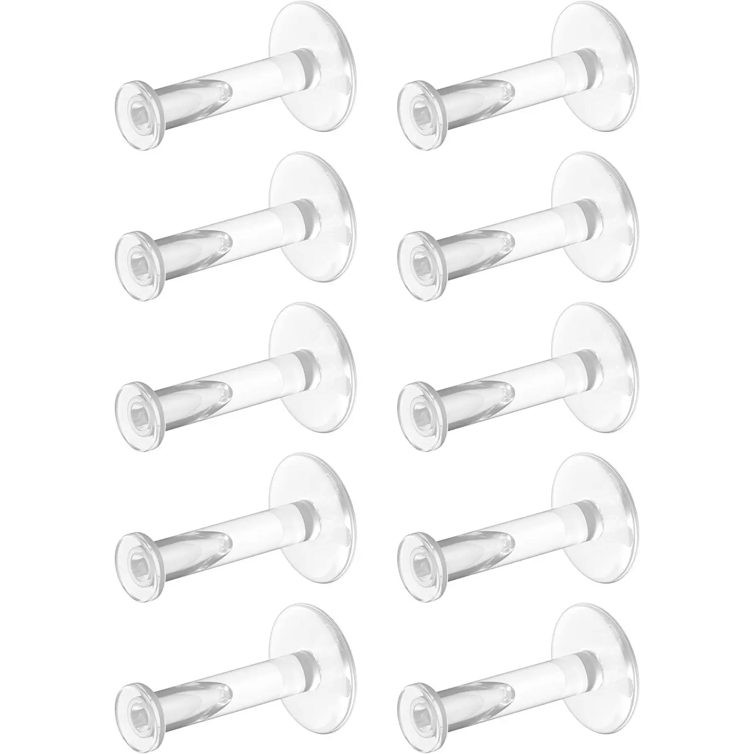 Unisex 16g Bioflex Piercing Retainers, Flat Push-In Plastic Labret Studs for Sports, MRI Surgery, Ear Cartilage, Helix, Tragus, Lip, Medusa, Monroe Jewelry Protectors