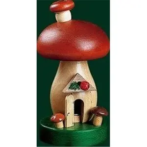 212 MAIN 5.15 in. Richard Glaesser Smoker Figurine - Bunny Family with Eggs on Mushroom, Bunny Table Christmas Decor, Wedding Gift Ornament, Festive Home Decoration