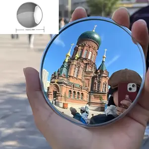 Travel Photography Mirror, Round Selfie Mirror, Wide Angle Convex Mirror, Travel Makeup Mirror, Portable Compact Design, High-Quality Reflection, Travel Gift