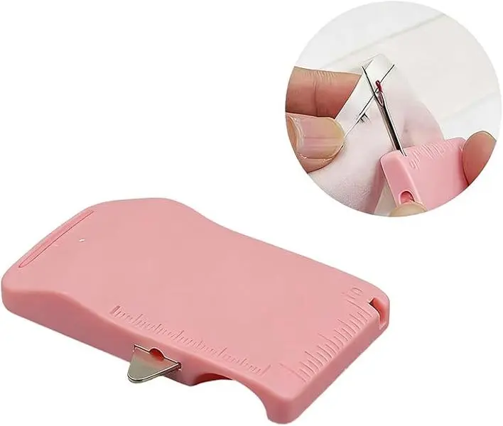 4-in-1 ABS Plastic Magnetic Sewing Machine Sleeve Tool - Easy Sewing 4-Sided Edge Guide with Built-in Ripper, for Cuffs Plackets (Ideal for Beginners)