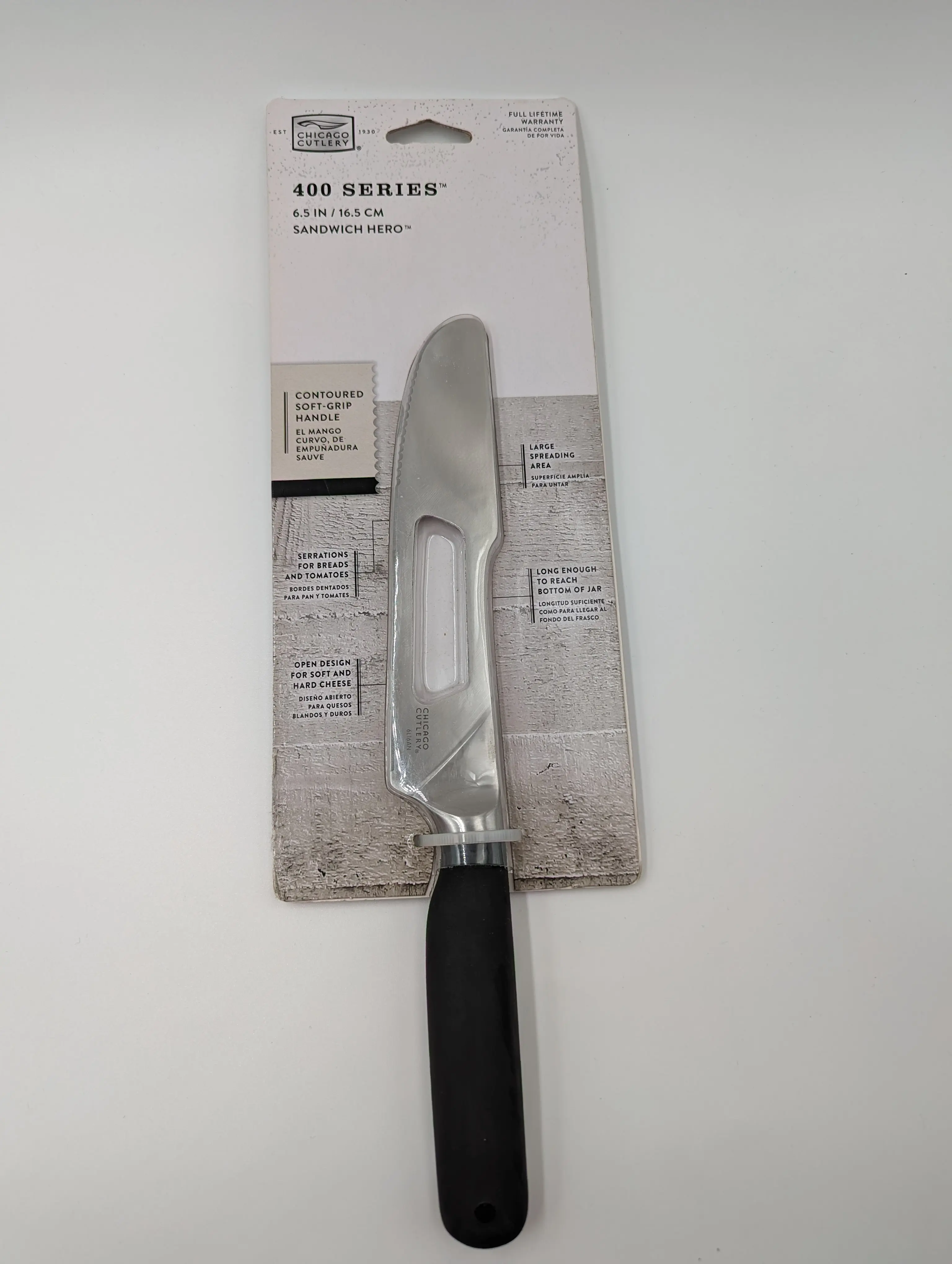 Chicago Cutlery 400 series contoured soft grip sandwich hero 6.5” Knife