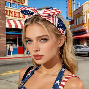 American Flag Hairband, Independence Day Patriotic Accessory, Perfect for Festive Parties, Memorial Gifts, Women's Fashion, Teenagers, Trendy Headband