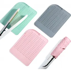 Multi-Color Thermal Mat Design for Curling and Straightening Irons, Heat Resistant Non-Slip Pad for Safe Styling and Protection, Hair Tool Accessory