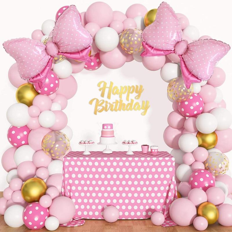 106-Piece Pink Birthday Balloon Decoration Kit – Party Decorations Supplies, Party Garland Arch Set for Girls’ Birthday & Baby Shower birthday  decorations