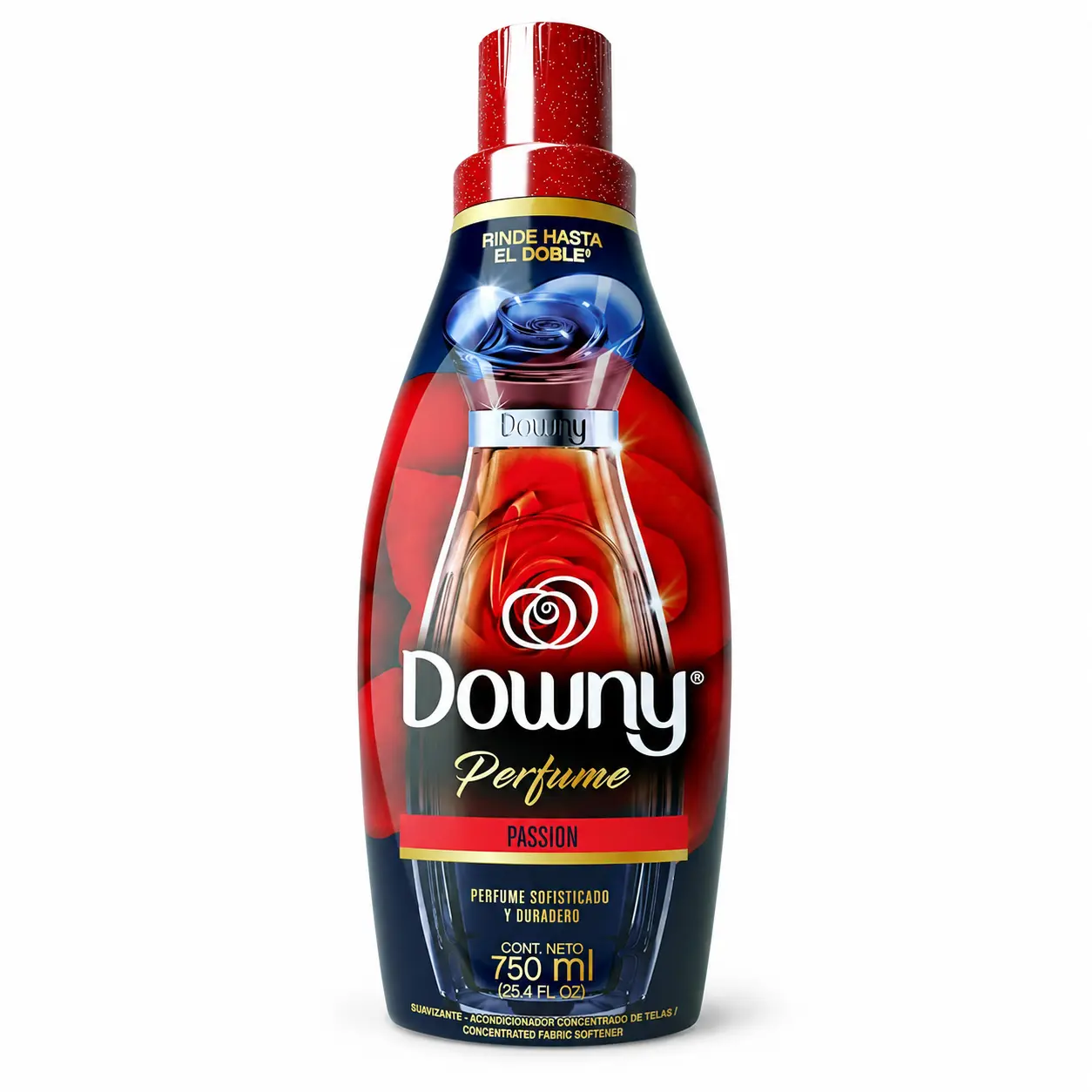 Downy Perfume Passion Concentrated Fabric Softener, 750 ml, Long-Lasting Fresh Scent Laundry Softener for Clothes, Towels and Bedsheets