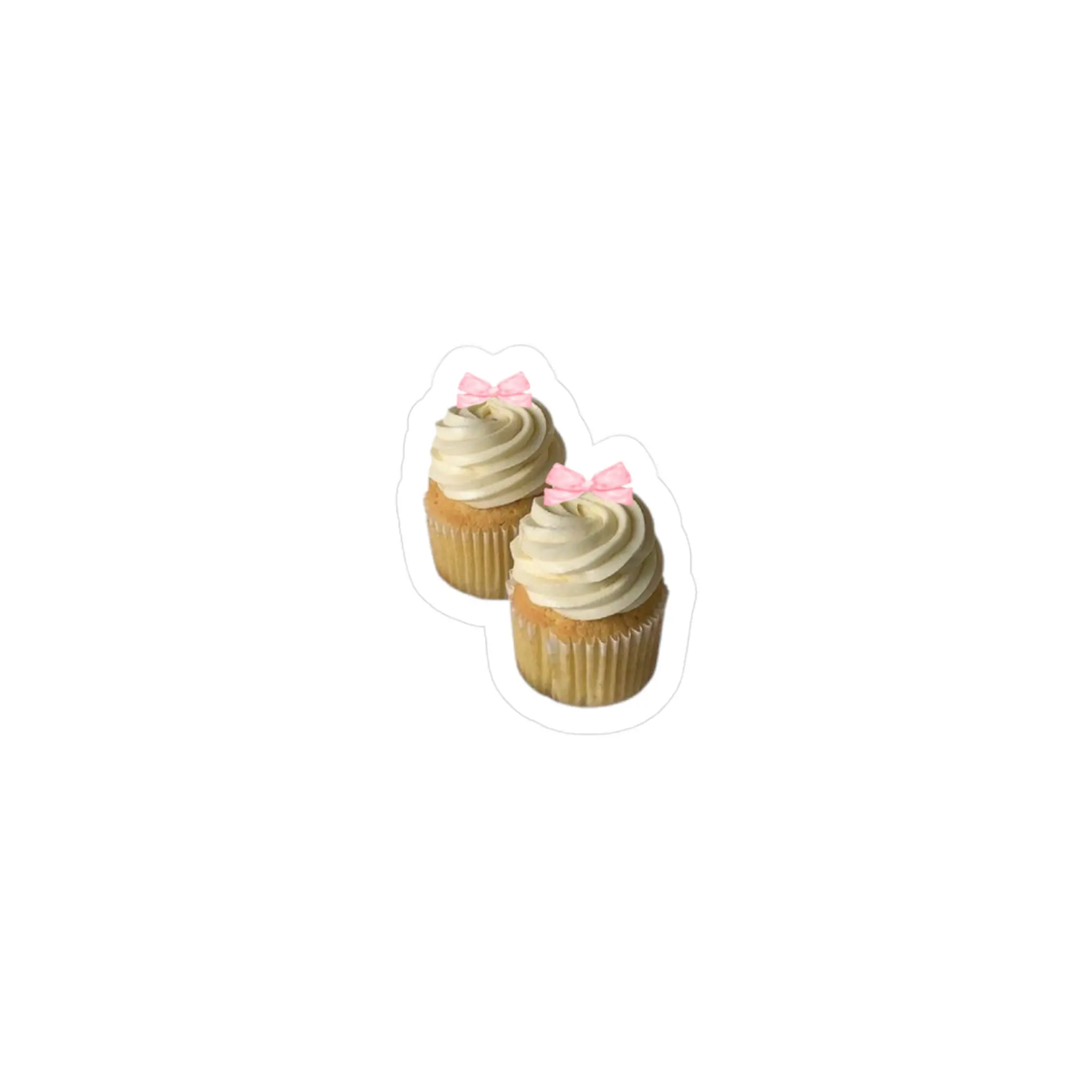 Cupcake Car Sticker | Bow Coquette Decal | Cute Feminine Car Accessory | Funny Aesthetic Sticker