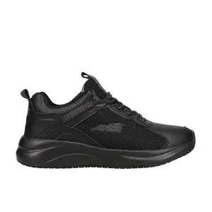 Avia Mens Avi-Canyon Slip Resistant Soft Toe Lace Up  Work Safety Shoes Casual - Black