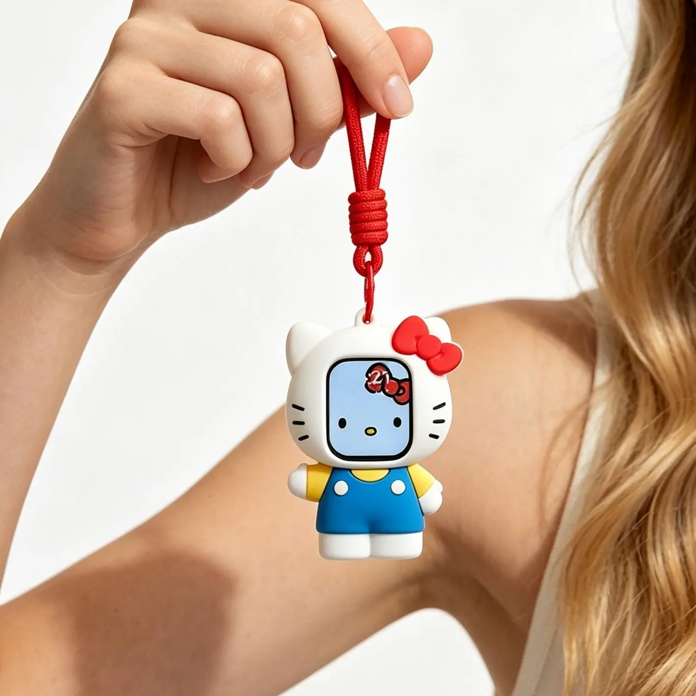 Sanrio Hello Kitty Themed Apple Watch Silicone Travel Case With Handle Shockproof Portable Smartwatch Storage Cover Kawaii Cute Watch Accessory