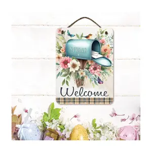 Courtside Market Mailbox, Welcome Spring 12x16Artboard with T Courtside Market Mailbox, Welcome Spring 12x16Artboard with T