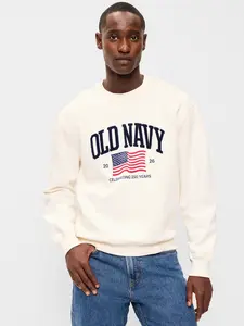 Old Navy Men's Loose Logo-Graphic Crew-Neck Sweatshirt