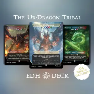 Ur-Dragon Tribal - Commander EDH Deck - With Tokens - MTG Full Proxy Deck, Altered Cards cEDH Ur-Dragon Tribal - Commander EDH Deck - With Tokens - MTG Full Proxy Deck, Altered Cards cEDH