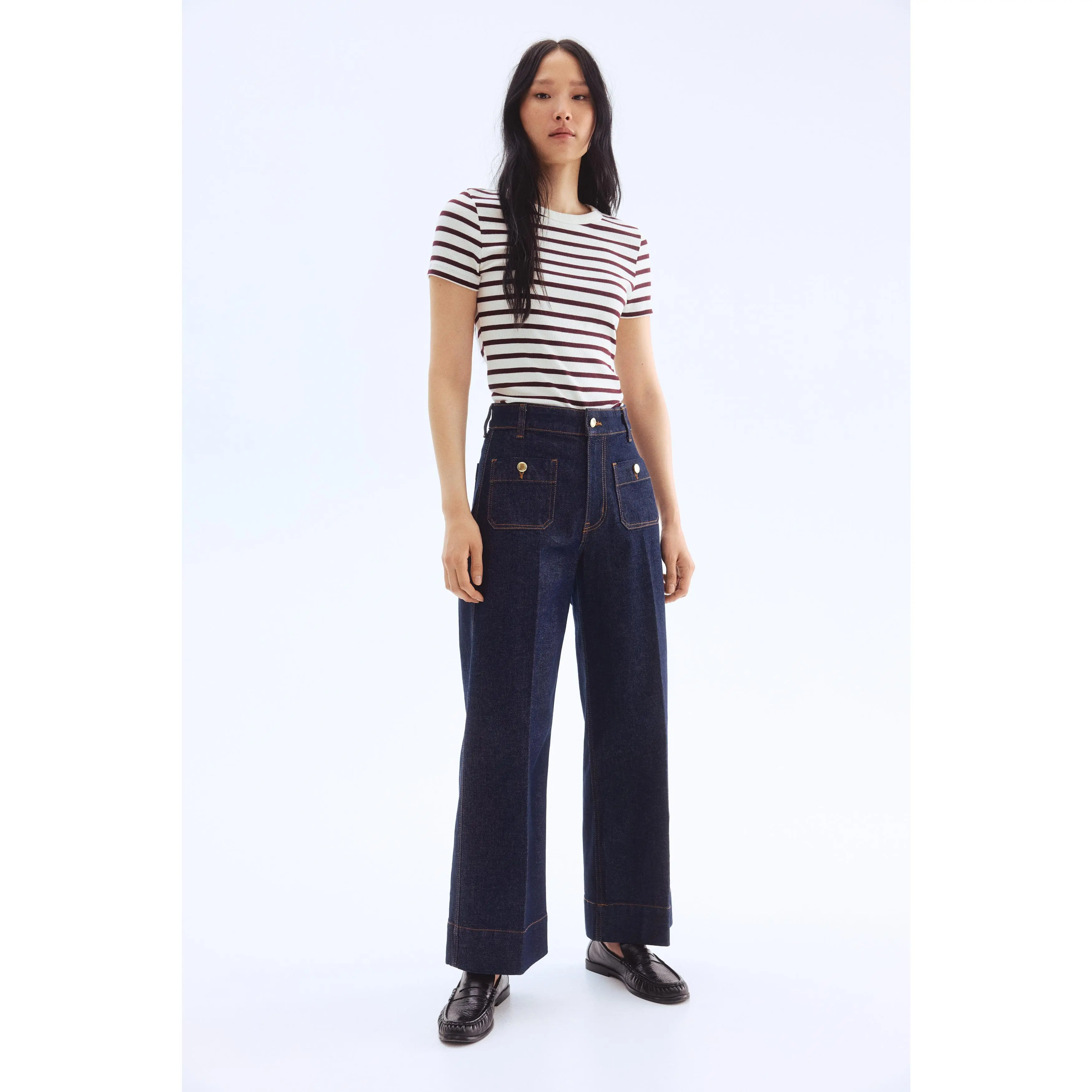 H&M Wide High Ankle Jeans H&M Wide High Ankle Jeans