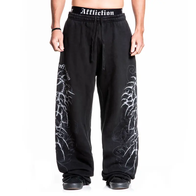 Affliction Men's Sweatpants Skeleton