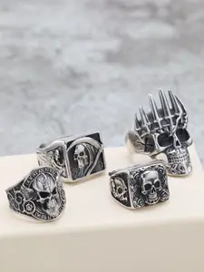 Men's Vintage Skull Ring, Fashion Accessory, Statement Multi Ring, Trendy Style, Durable and Comfortable Design, Perfect for Daily Wear