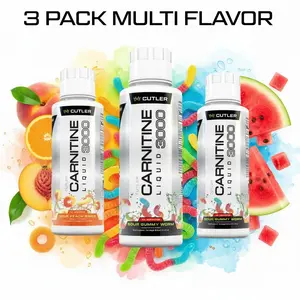 3 Pack Cutler Multi Flavor Carnitine Liquid 3000 Energy Sport Beverage Drink Variety Pack US Edition