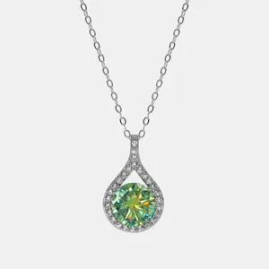 【278】5 Carat Synthetic Moissanite Necklace - Fashionable Christmas, Wedding, and Anniversary Gift for Women and Girls