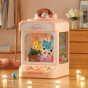 Mini Electric Grab Doll Machine, Cartoon Animal Design Doll Machine, Early Education & Smart Toy For Kids