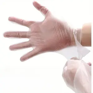 100-Count Disposable Transparent Gloves Pack​ – Latex-Free and Powder-Free for Food Handling, Cleaning, and Personal Care