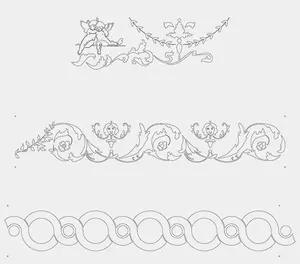 Heavenly Romance - Mylar Furniture Stencil